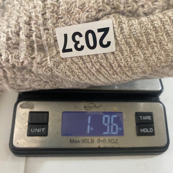 Vintage Eddie Bauer Cotton Knit Sweater Mens L Oatmeal 1/4 Button USA Preppy Fal - Picture 7 of 7